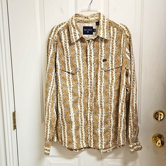 Nautica Other - Vintage Nautica Jeans Company Mens Paisley Shirt